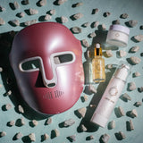 HyperGlo + Skincare On Rocky Texture Background