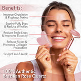 Facial Beauty Roller & Rose Quartz Gua Sha Set