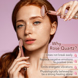 Facial Beauty Roller & Rose Quartz Gua Sha Set