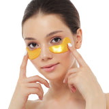 Woman Wearing 24K Gold Hydro-Gel Eye Patch