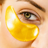 Closeup Of 24K Gold Collagen Under-Eye Mask